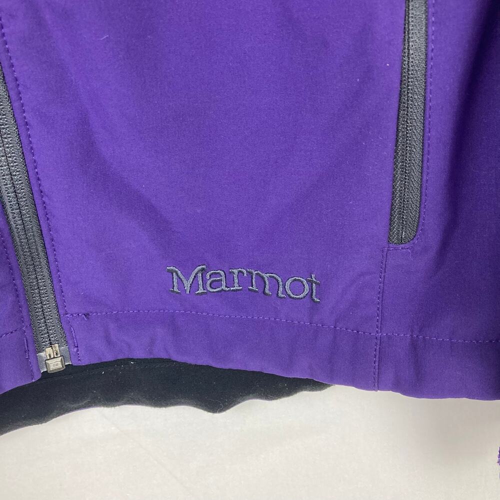Marmot Jacket Womens S / P Purple Soft Shell Hooded Polartec Fleece Lined Vented - Picture 4 of 16